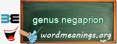 WordMeaning blackboard for genus negaprion